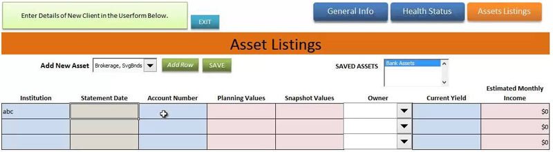 Asset Management Excel Sheet