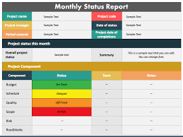 Project Management Status Report Template - Project Documentation ...